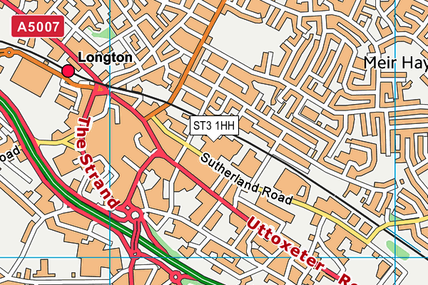 ST3 1HH map - OS VectorMap District (Ordnance Survey)