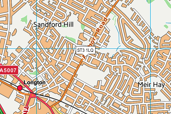 ST3 1LQ map - OS VectorMap District (Ordnance Survey)