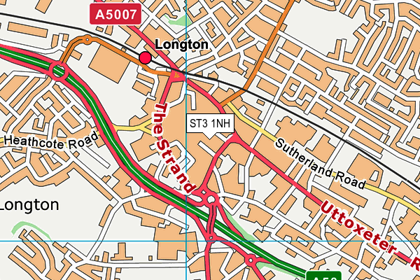 ST3 1NH map - OS VectorMap District (Ordnance Survey)