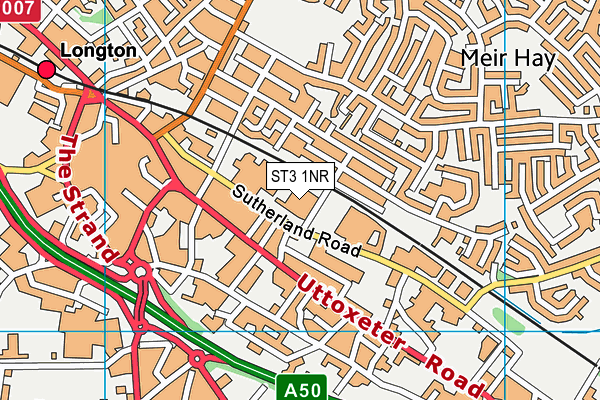 ST3 1NR map - OS VectorMap District (Ordnance Survey)