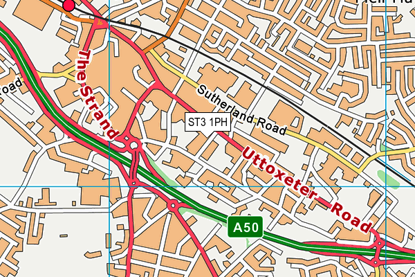 ST3 1PH map - OS VectorMap District (Ordnance Survey)