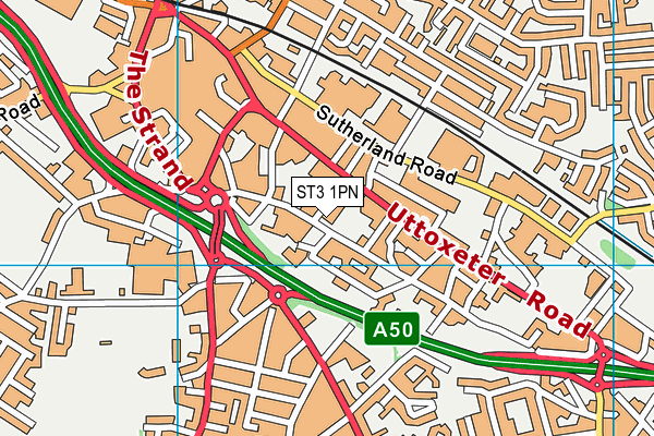 ST3 1PN map - OS VectorMap District (Ordnance Survey)