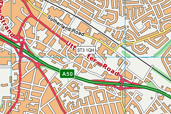ST3 1QH map - OS VectorMap District (Ordnance Survey)