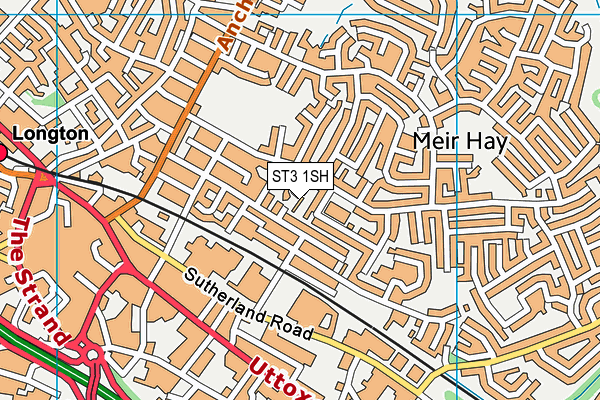 ST3 1SH map - OS VectorMap District (Ordnance Survey)