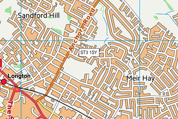 ST3 1SY map - OS VectorMap District (Ordnance Survey)