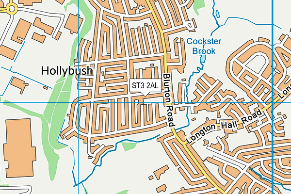 ST3 2AL map - OS VectorMap District (Ordnance Survey)