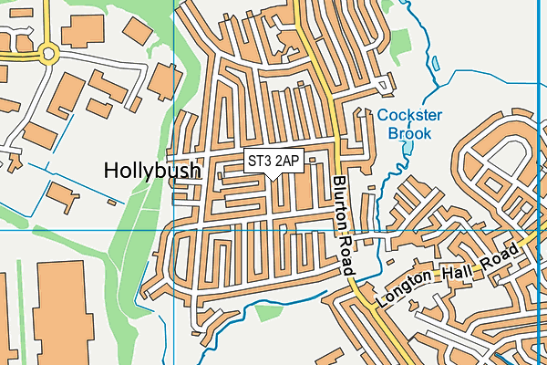 ST3 2AP map - OS VectorMap District (Ordnance Survey)