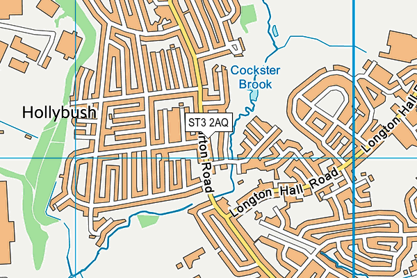 ST3 2AQ map - OS VectorMap District (Ordnance Survey)