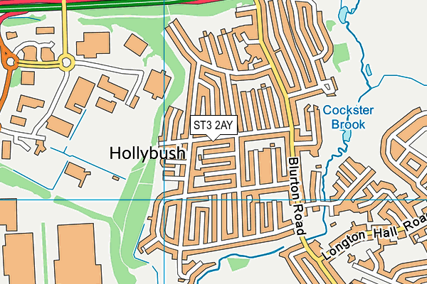 ST3 2AY map - OS VectorMap District (Ordnance Survey)