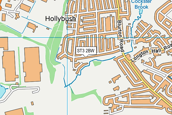 ST3 2BW map - OS VectorMap District (Ordnance Survey)