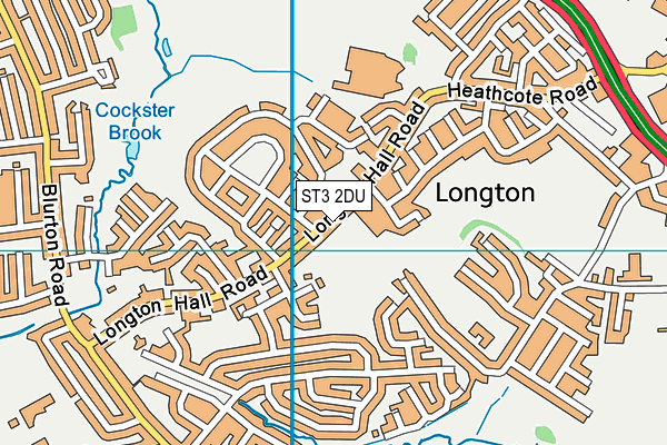 ST3 2DU map - OS VectorMap District (Ordnance Survey)