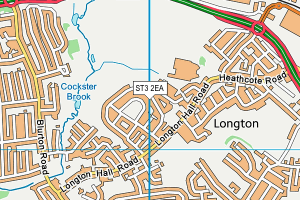 ST3 2EA map - OS VectorMap District (Ordnance Survey)