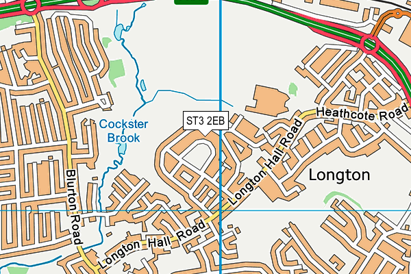 ST3 2EB map - OS VectorMap District (Ordnance Survey)