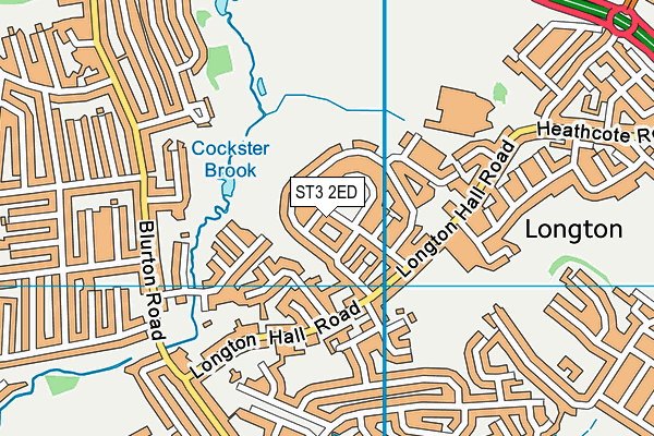 ST3 2ED map - OS VectorMap District (Ordnance Survey)