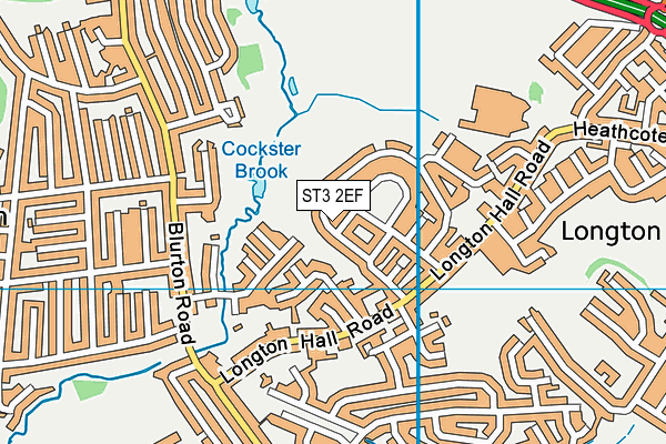 ST3 2EF map - OS VectorMap District (Ordnance Survey)