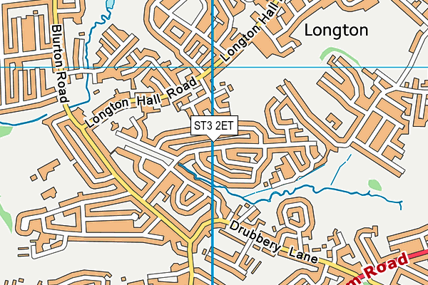 ST3 2ET map - OS VectorMap District (Ordnance Survey)