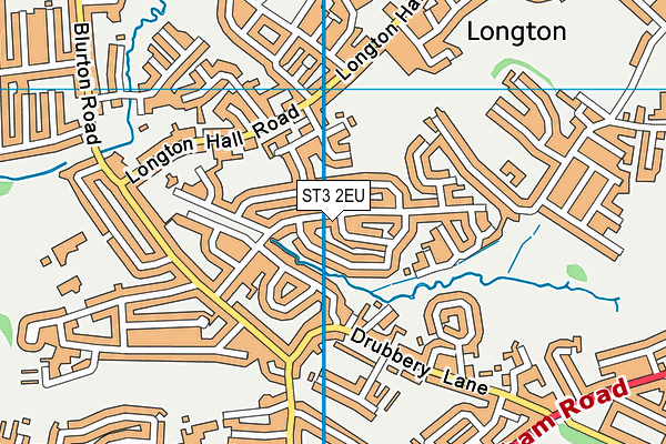 ST3 2EU map - OS VectorMap District (Ordnance Survey)