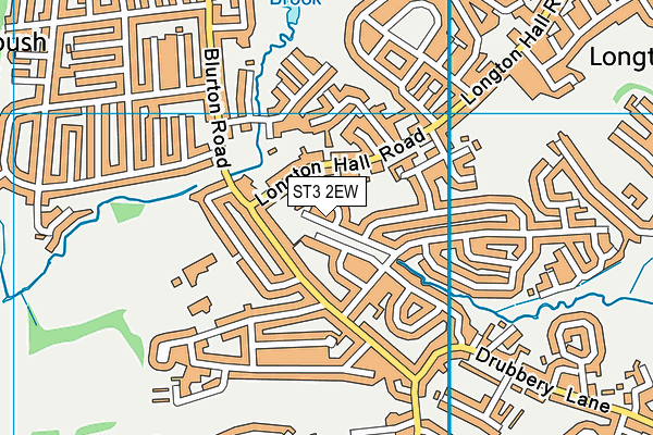 ST3 2EW map - OS VectorMap District (Ordnance Survey)