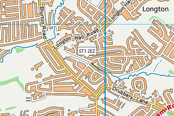 ST3 2EZ map - OS VectorMap District (Ordnance Survey)