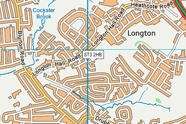 ST3 2HB map - OS VectorMap District (Ordnance Survey)