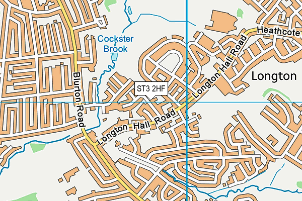 ST3 2HF map - OS VectorMap District (Ordnance Survey)