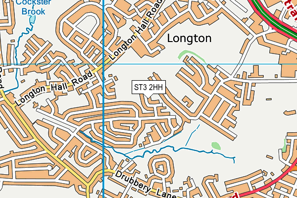 ST3 2HH map - OS VectorMap District (Ordnance Survey)