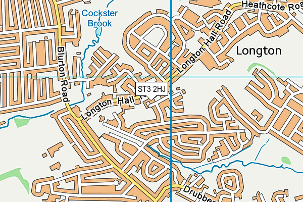 ST3 2HJ map - OS VectorMap District (Ordnance Survey)