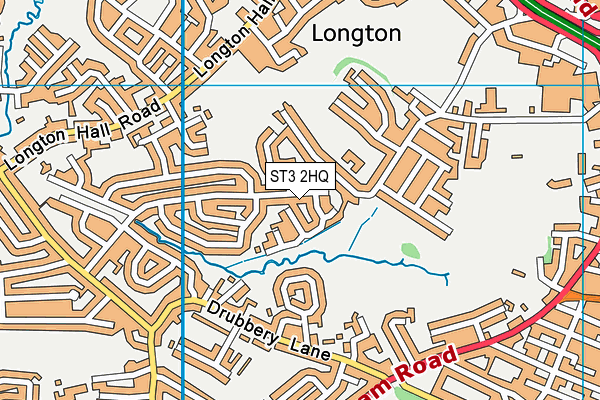 ST3 2HQ map - OS VectorMap District (Ordnance Survey)