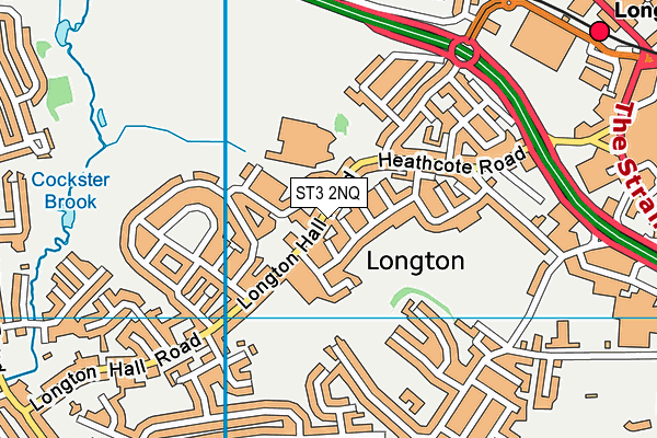 ST3 2NQ map - OS VectorMap District (Ordnance Survey)