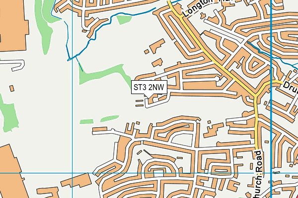 ST3 2NW map - OS VectorMap District (Ordnance Survey)