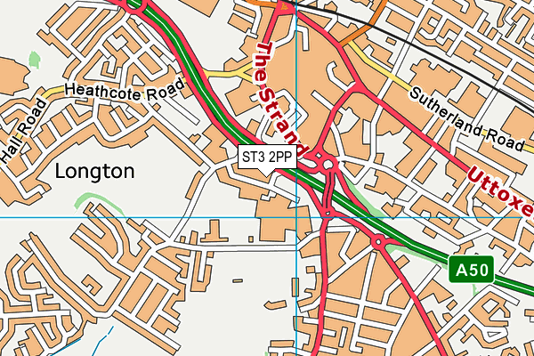 ST3 2PP map - OS VectorMap District (Ordnance Survey)