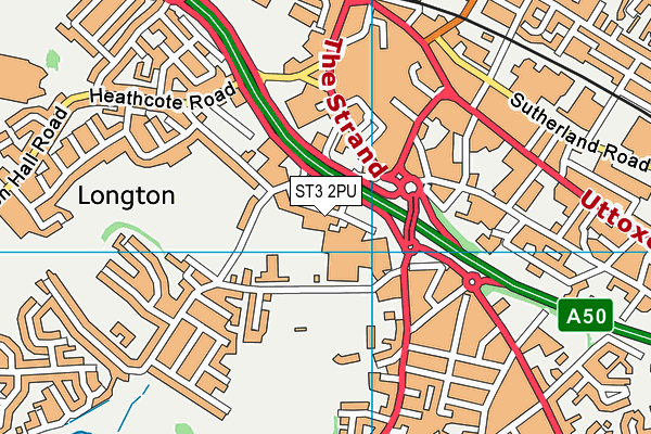 ST3 2PU map - OS VectorMap District (Ordnance Survey)