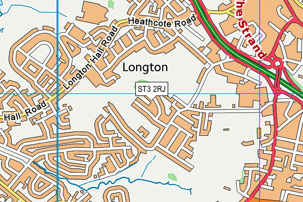 ST3 2RJ map - OS VectorMap District (Ordnance Survey)