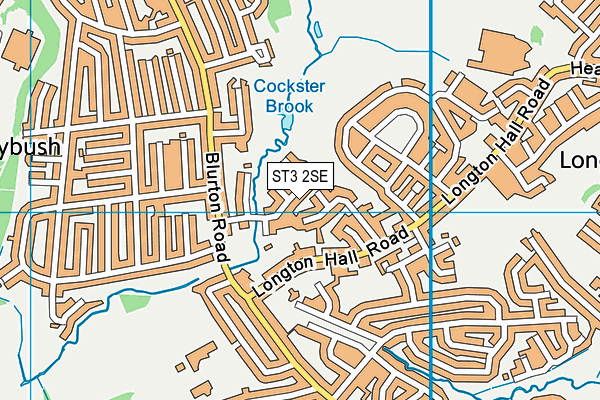 ST3 2SE map - OS VectorMap District (Ordnance Survey)