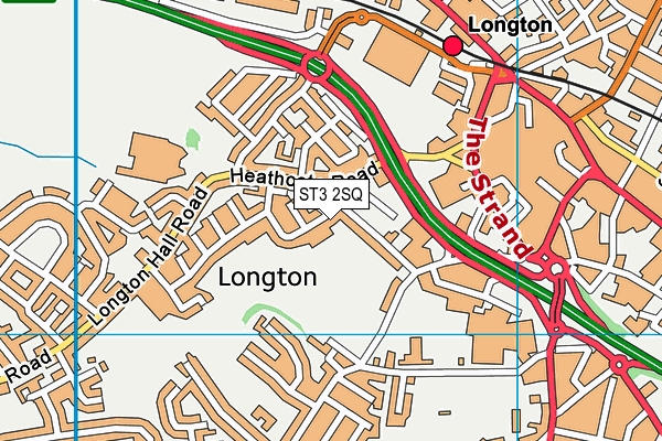 ST3 2SQ map - OS VectorMap District (Ordnance Survey)