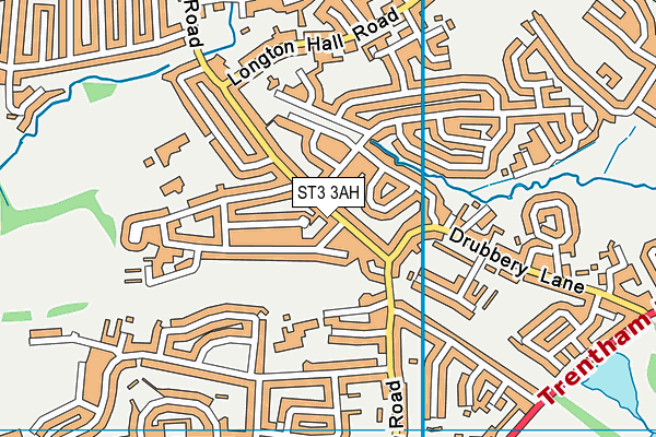 ST3 3AH map - OS VectorMap District (Ordnance Survey)