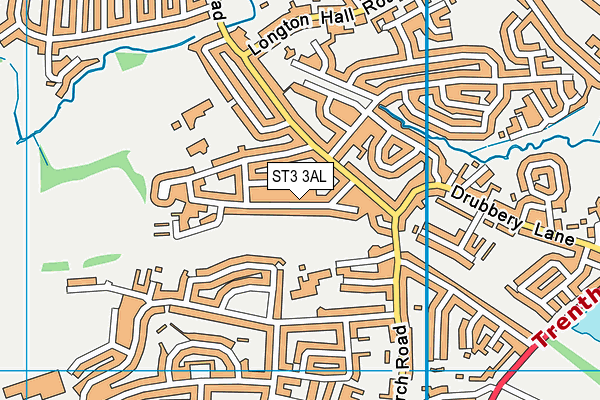 ST3 3AL map - OS VectorMap District (Ordnance Survey)