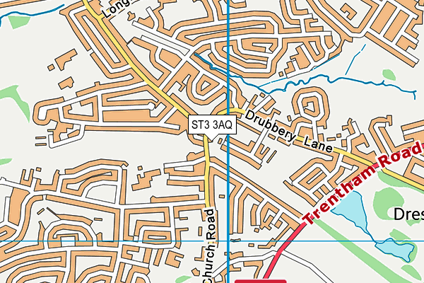 ST3 3AQ map - OS VectorMap District (Ordnance Survey)