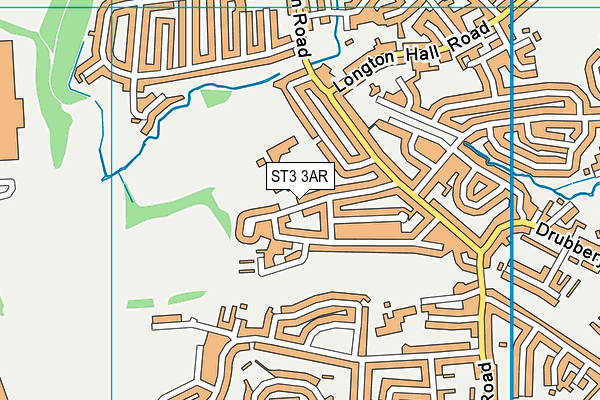 ST3 3AR map - OS VectorMap District (Ordnance Survey)