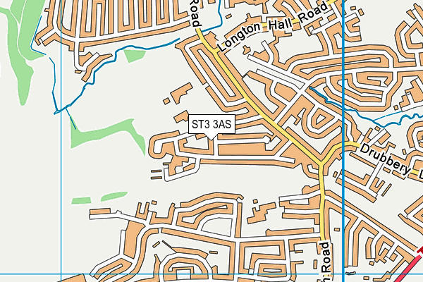 ST3 3AS map - OS VectorMap District (Ordnance Survey)