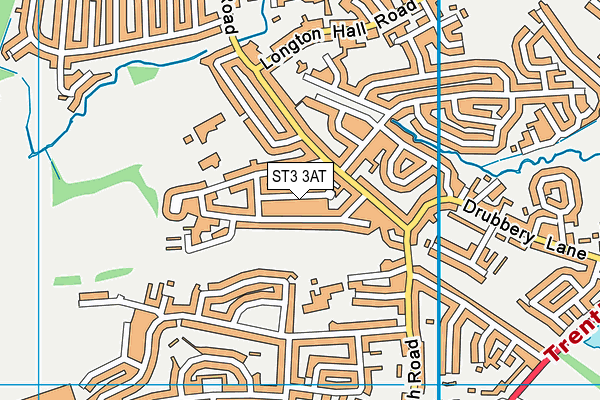 ST3 3AT map - OS VectorMap District (Ordnance Survey)