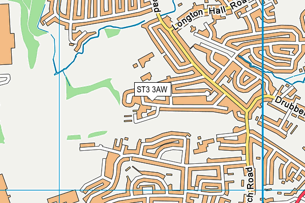 ST3 3AW map - OS VectorMap District (Ordnance Survey)