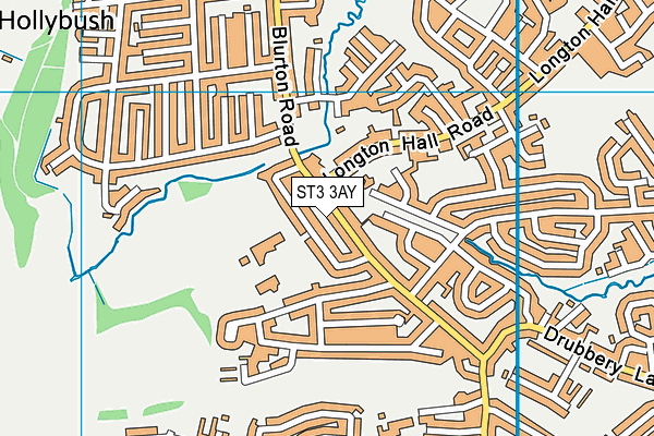 ST3 3AY map - OS VectorMap District (Ordnance Survey)