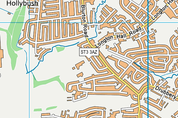 ST3 3AZ map - OS VectorMap District (Ordnance Survey)