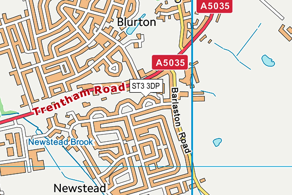 ST3 3DP map - OS VectorMap District (Ordnance Survey)