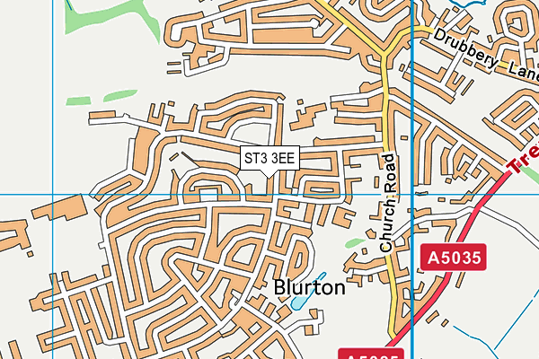 ST3 3EE map - OS VectorMap District (Ordnance Survey)