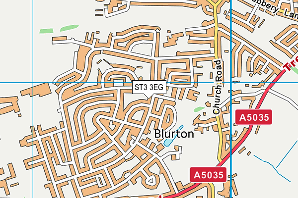 ST3 3EG map - OS VectorMap District (Ordnance Survey)