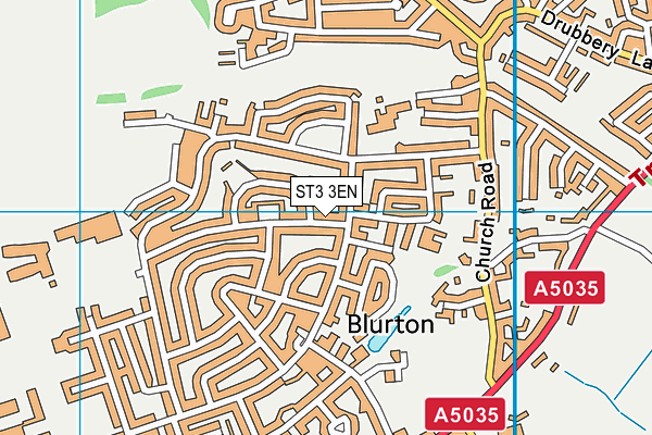 ST3 3EN map - OS VectorMap District (Ordnance Survey)