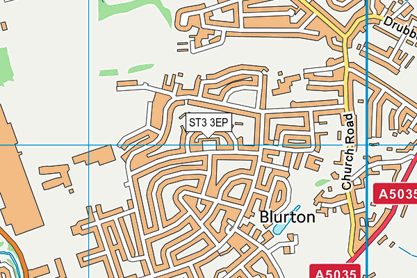 ST3 3EP map - OS VectorMap District (Ordnance Survey)