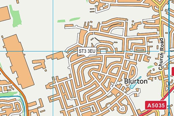 ST3 3EU map - OS VectorMap District (Ordnance Survey)